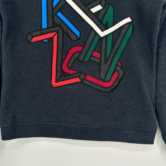 KENZO Logo Sweatshirt Womens Large Graphic Embroidered Letter Crew Neck Pullover - Picture 3 of 10